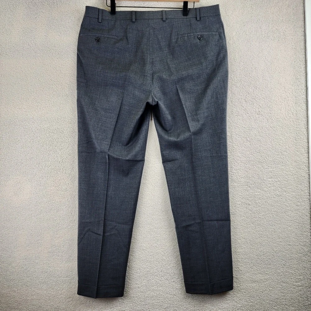 Lauren Ralph Lauren High Performance‎ Wool Pleated Pants Mens 38x30 Grey Cuffed